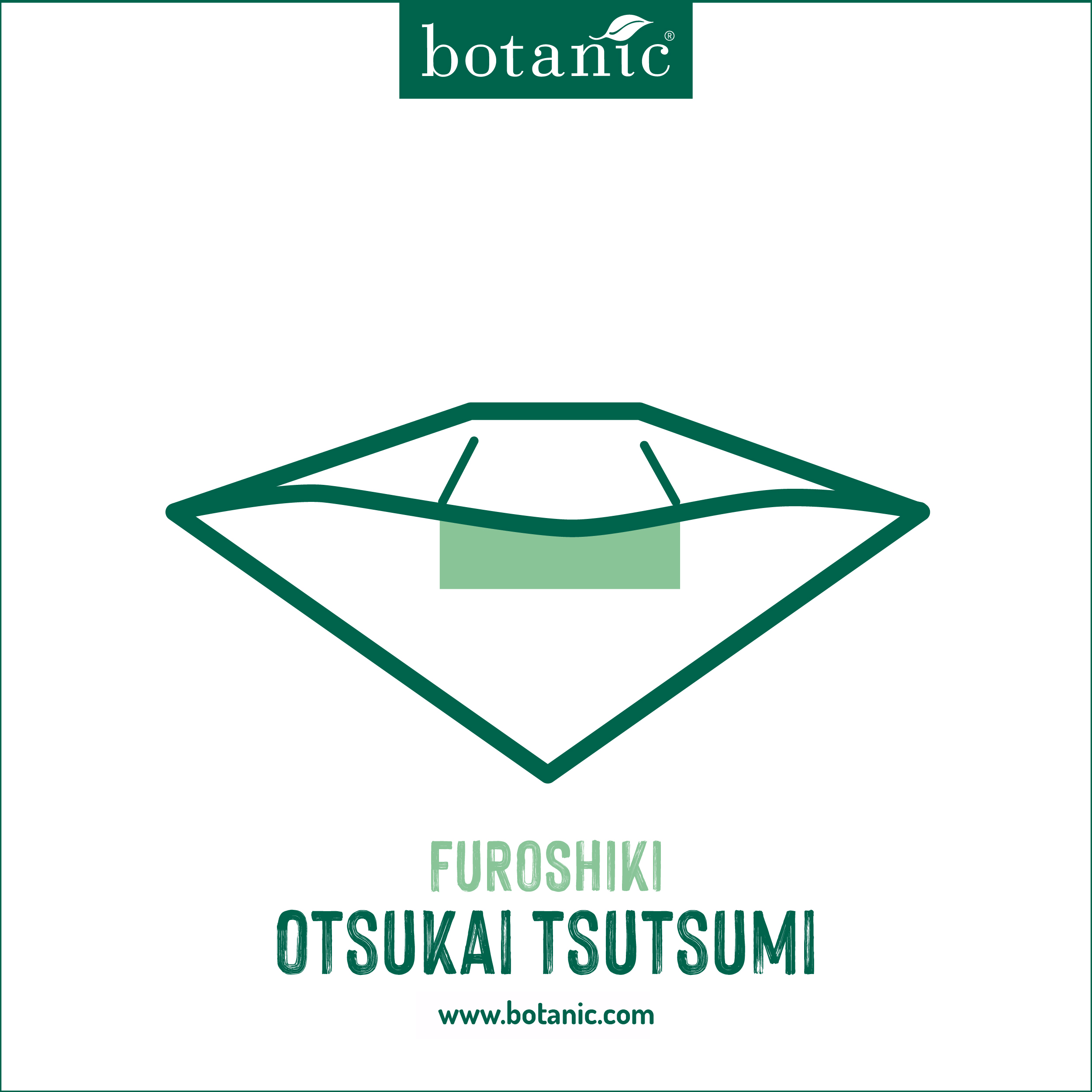 Furoshiki Otsukai Tsutsumi pour emballer vos cadeaux de forme rectangulaire