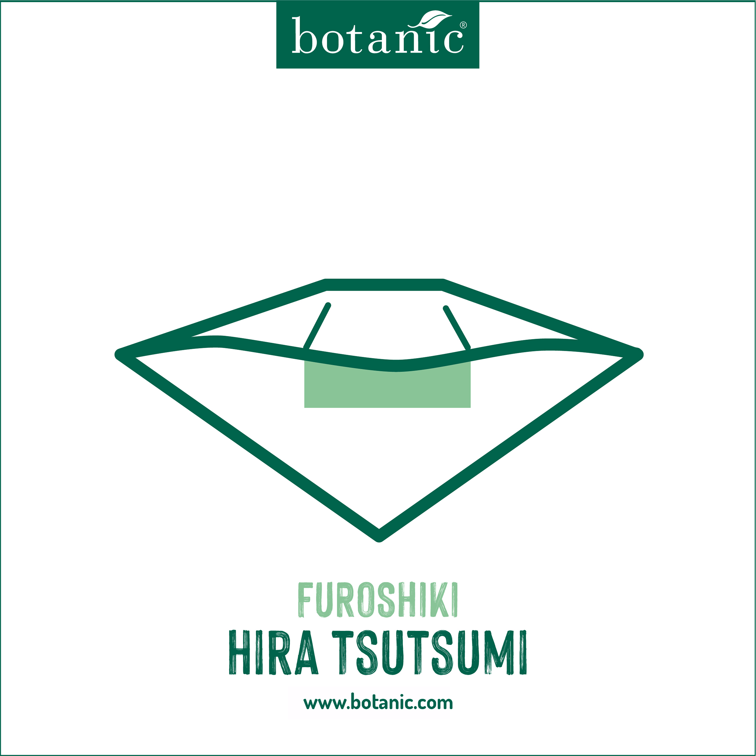 Furoshiki Hira Tsutsmu pour emballer vos cadeaux de forme rectangulaire