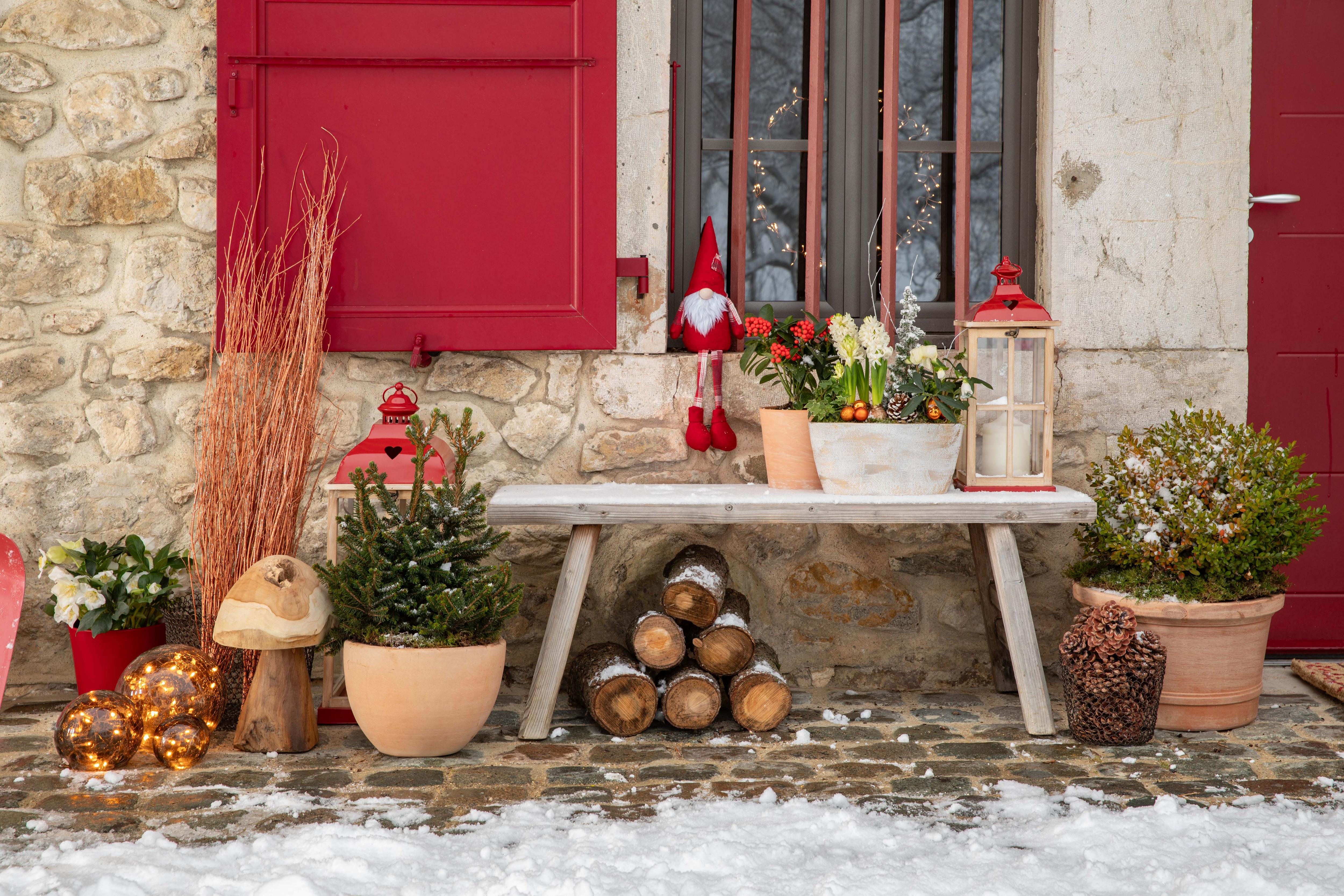 Une entrée au style traditionnel pour Noël
