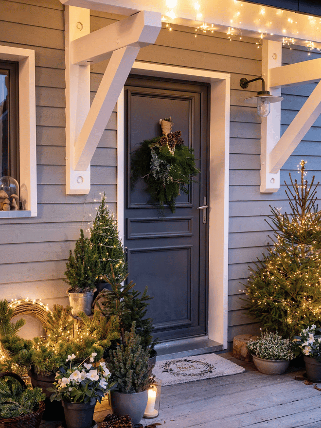 Pas de porte illuminé pour Noël