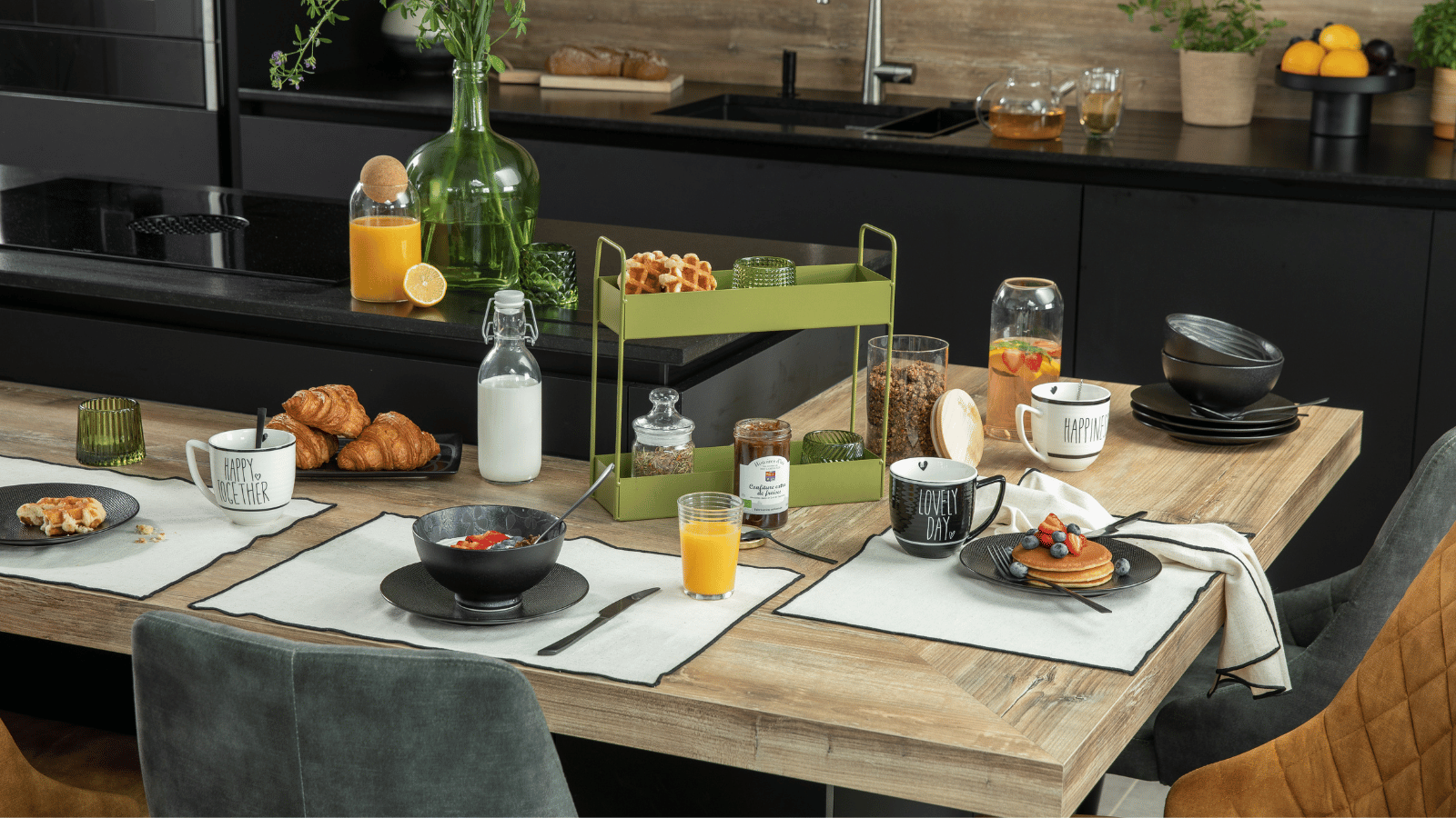 Table sucrée-salée de brunch