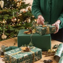 Emballage cadeau Noël vert