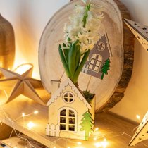 Jacinthe de Noël avec décoration style Nature