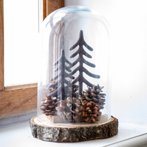 Un déco de noël sous cloche