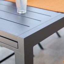 Zoom sur un coin de la table Zinna