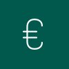 Pictogramme fond vert euro