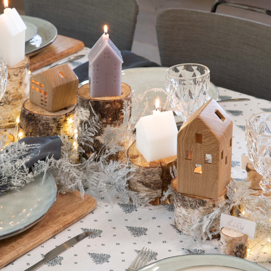 Décorations d'une table de Noël