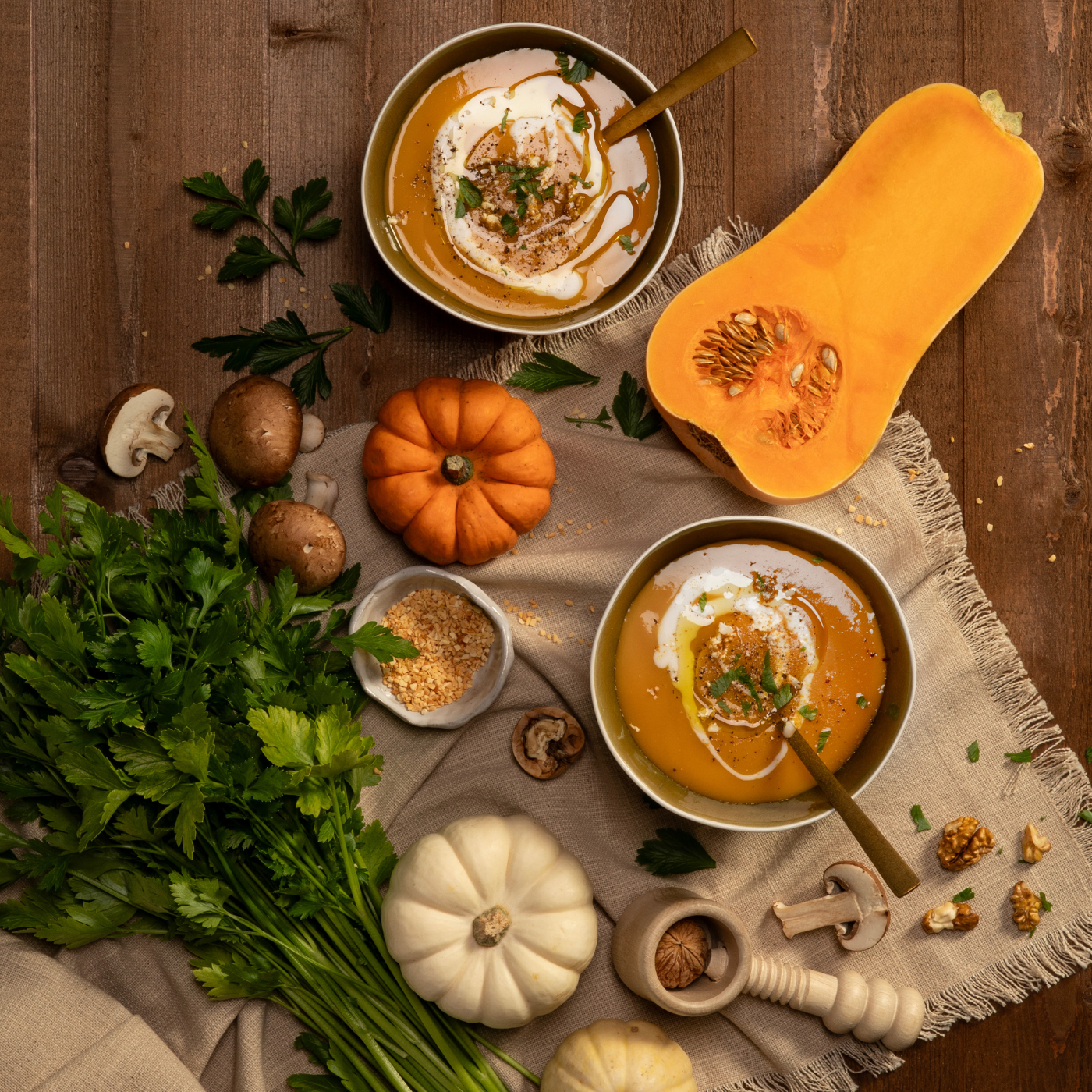 Image de plusieurs ingrédients de cuisine pour l'automne