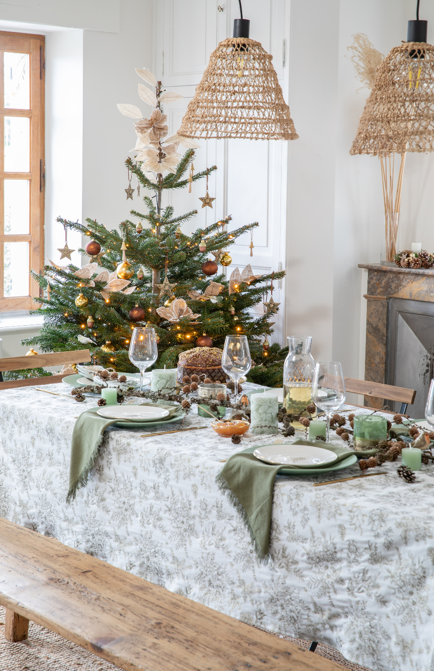 Une table de noël nature