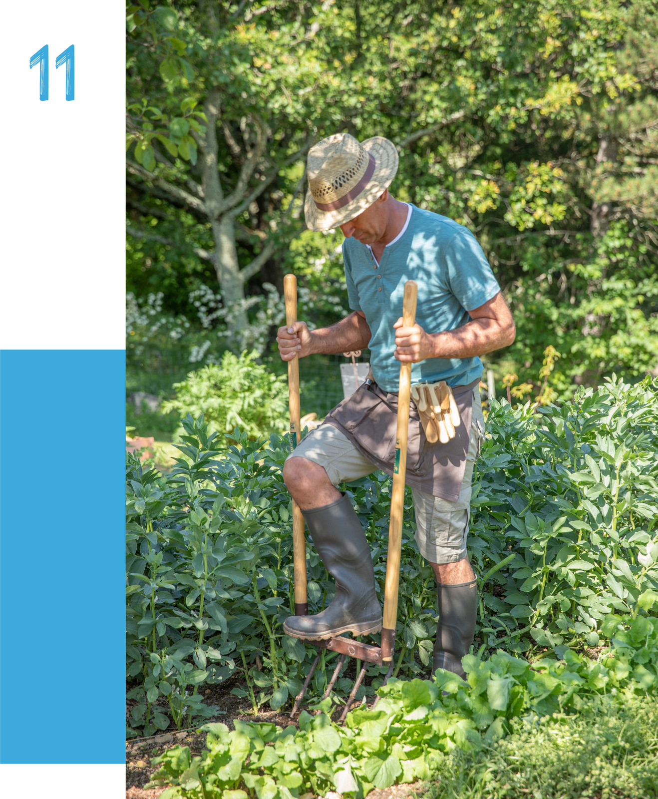 Utiliser une fourche écologique pour travailler la terre