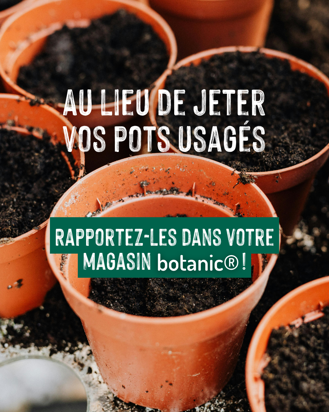 Collecte pots horticoles en magasin