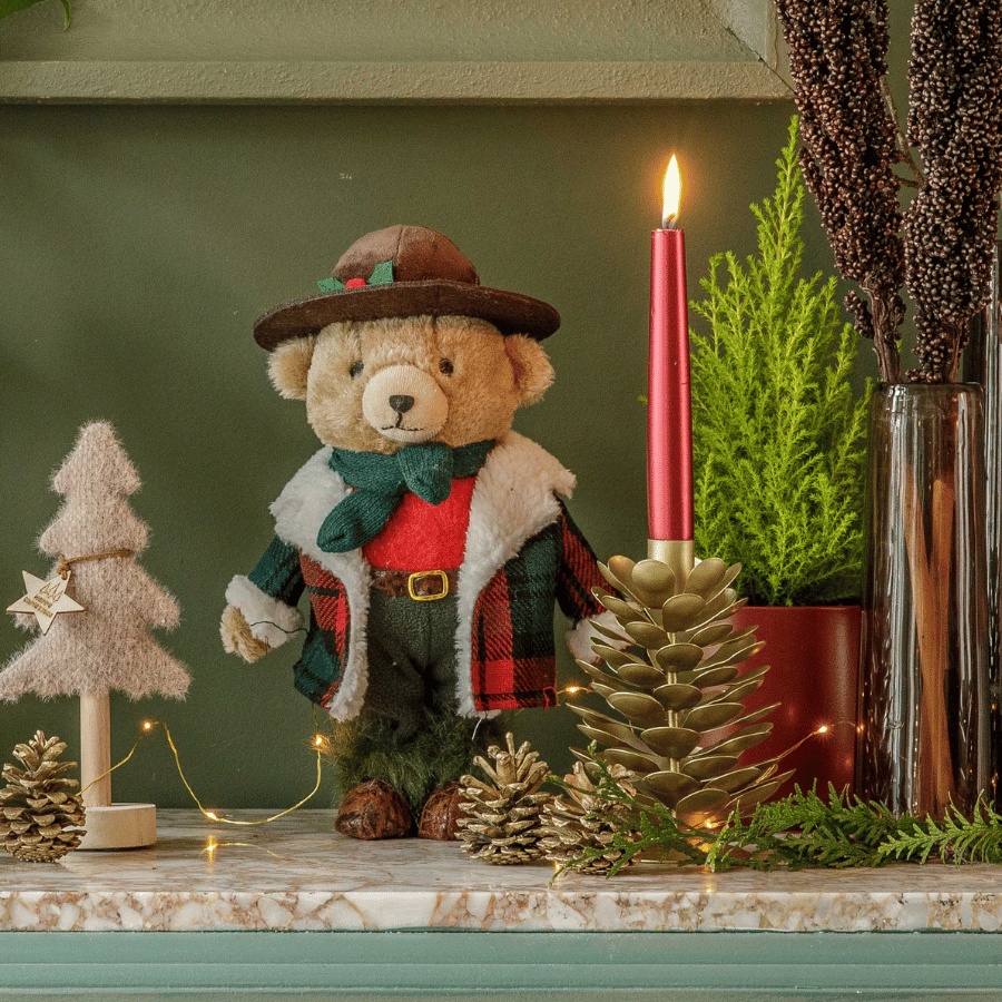 Décoration de Noël cerf blanc à poser