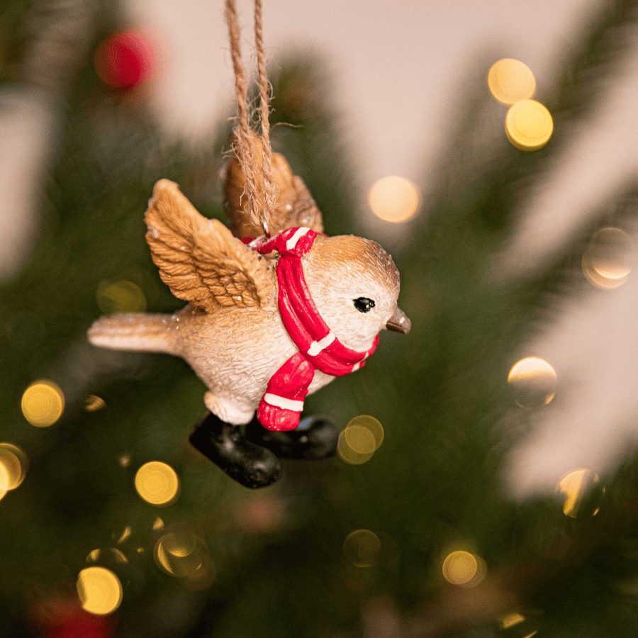 Décoration à suspendre dans le sapin de Noël en forme d'oiseau