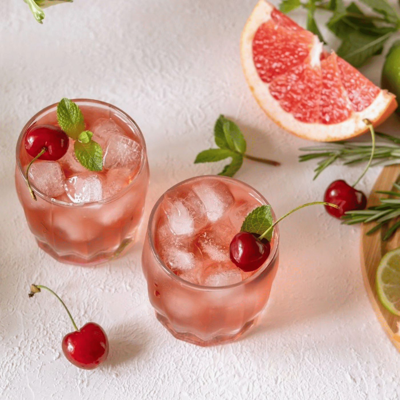 Cocktails roses sans alcool pour le dry january