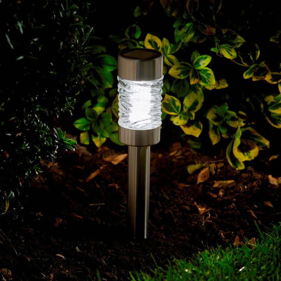 Balise lumineuse extérieure à piquer dans le jardin