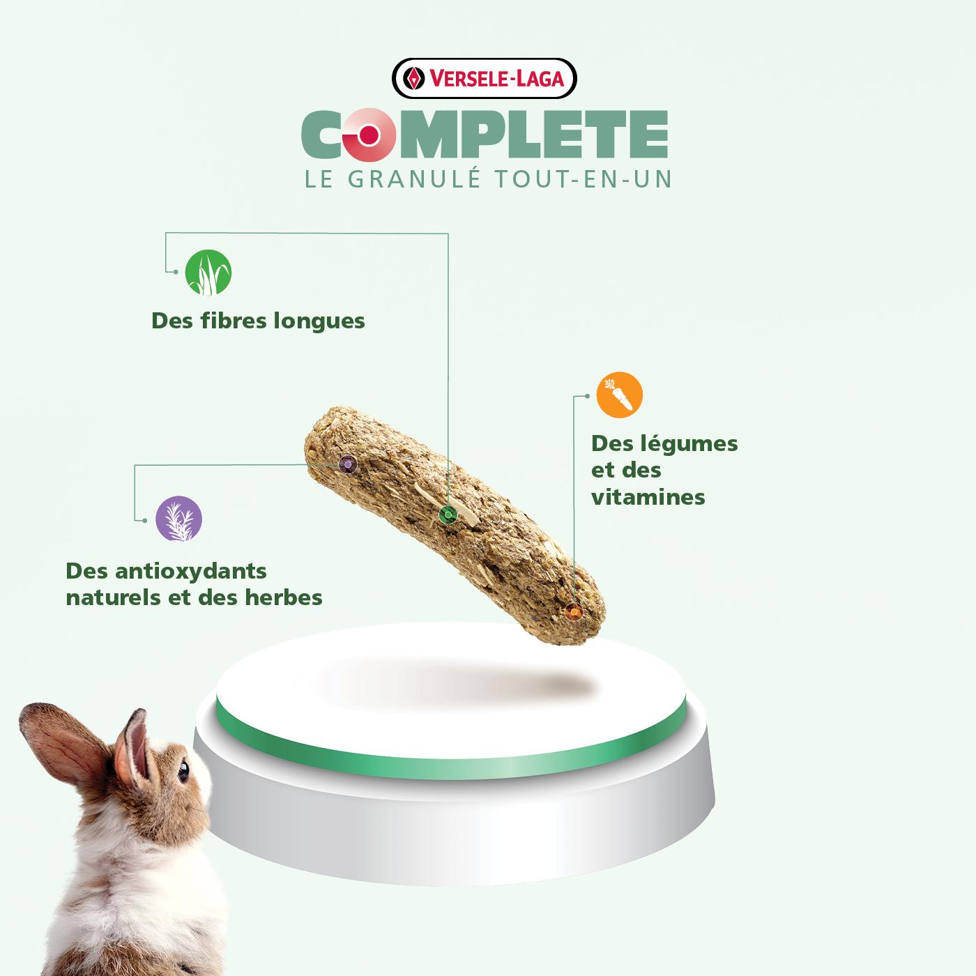 Granulé pour lapin dans un bol