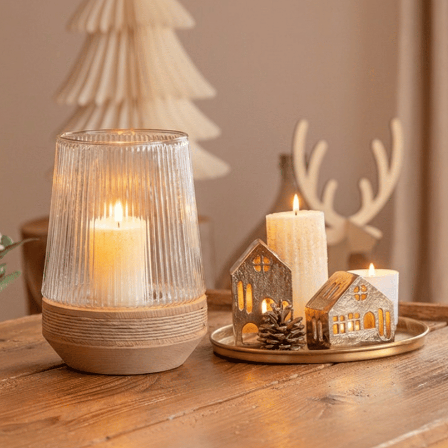 Bougies et photophores de Noël