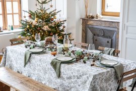 Une table de Noël au style nature