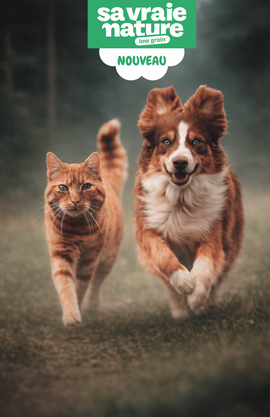 Mise en avant nouvelle gamme de croquettes low grain Sa vraie nature