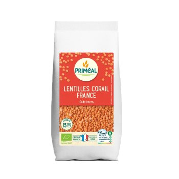 Visuel 1 du produit Lentilles corail de France bio en sachet de 250 g