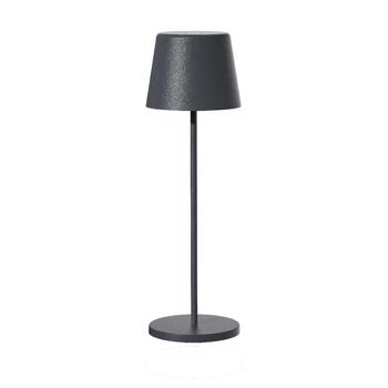 Visuel 1 du produit Lampe de table touch sans fil en aluminium noir Kelly Black - Ø 10 x H 38 cm