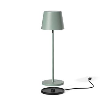 Visuel 1 du produit Lampe de table touch sans fil en aluminium vert Kelly Olive - Ø 10 x H 38 cm