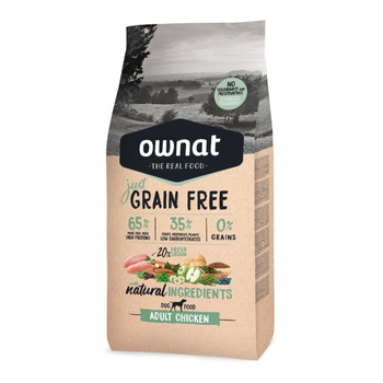 Visuel 1 du produit Croquette pour chien adulte Just Grain Free au poulet Ownat - 14 kg