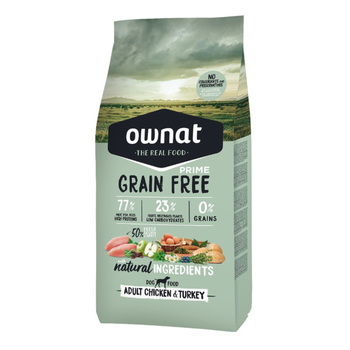 Visuel 1 du produit Croquette pour chien adulte Grain Free Prime à la volaille Ownat - 3 kg
