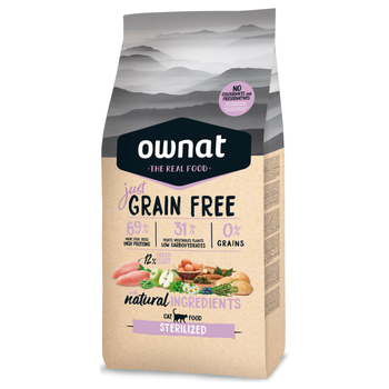 Visuel 1 du produit Croquette pour chat adulte stérilisé Grain Free Jus Ownat - 8 kg