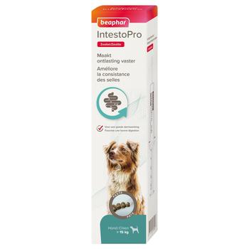 Visuel 1 du produit Pâte bien-être intestinale pour le chien coloris blanc IntestoPro Beaphar - 2 x 20 ml