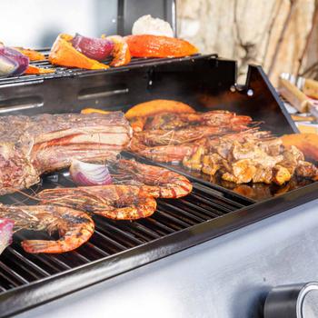 Visuel 1 du produit Barbecue au gaz Miami 300 avec 3 feux 9KW coloris noir - 120,8 x 59,5 x 113 cm