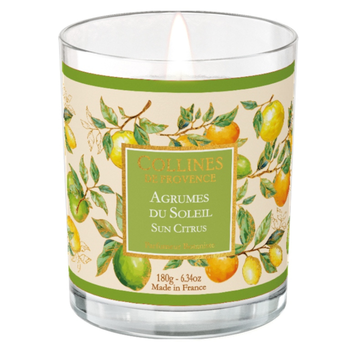 Visuel 1 du produit Bougie parfumée Collines de Provence collection Estivale senteur Agrumes du soleil - 180 g