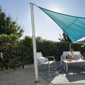 Visuel 2 du produit Mât pour voile d'ombrage téléscopique coloris gris en aluminium Gard&Rock - Ø 10 cm
