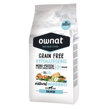 Visuel 1 du produit Croquette pour chien adulte sensible au saumon Ownat - 3 kg