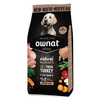 Visuel 1 du produit Croquettes pour chien medium light Ownat Ultra - 12 kg