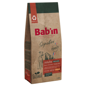Visuel 1 du produit Croquettes pour chien medium adulte au poulet sans céréales Bab'in Signature - 3 kg