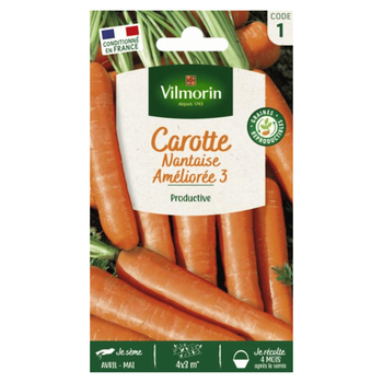 Visuel 1 du produit Carotte Nantaise améliorée 3 série 1 Vilmorin - graines à semer