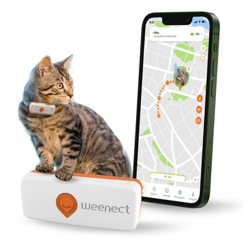 Visuel 1 du produit Traceur GPS pour chat coloris blanc Weenect - fonctionne avec abonnement