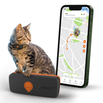 Visuel 1 du produit Traceur GPS pour chat coloris noir Weenect - fonctionne avec abonnement