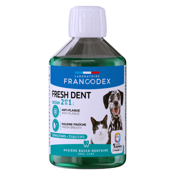 Visuel 1 du produit Solution dentaire rafraîchissante pour chien et chat Fresh Dent Francodex - 250 mL