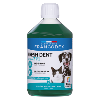 Visuel 1 du produit Solution dentaire rafraîchissante pour chien et chat Fresh Dent Francodex - 500 mL