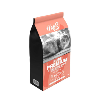 Visuel 1 du produit Croquette pour chat adulte stérilisé au saumon light Hays Pure Premium - 6 kg