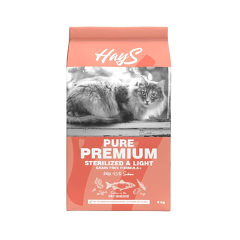Visuel 2 du produit Croquette pour chat adulte stérilisé au saumon light Hays Pure Premium - 6 kg
