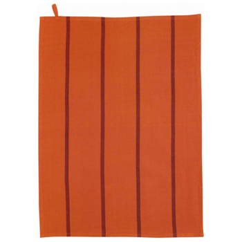 Visuel 1 du produit Torchon recyclé Lave Yuna coloris orange en coton - 50 x 70 cm