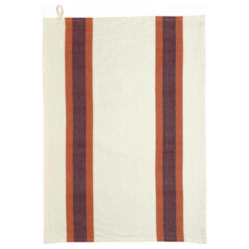 Visuel 1 du produit Torchon recyclé Lave Yuna coloris orange en coton - 50 x 70 cm