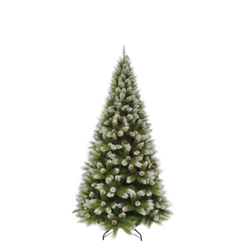 Visuel 1 du produit Sapin de Noël artificiel coloris vert givré avec pommes de pin Pittsburgh