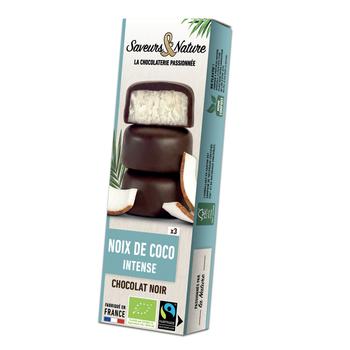 Visuel 1 du produit Bouchées de noix de coco enrobées de chocolat noir 45 g