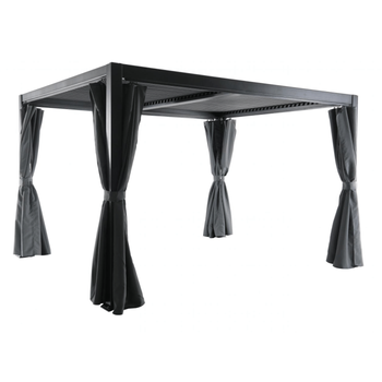 Visuel 1 du produit Tonnelle lames pivotantes, anthracite, CREADOR Kiosko - 3x3.60m