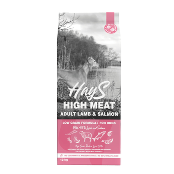 Visuel 2 du produit Croquette pour chien adulte à l'agneau et au poisson Hays High Meat - 12 kg