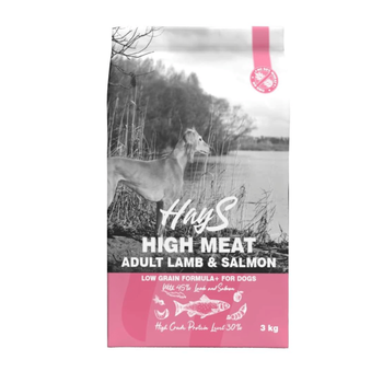 Visuel 1 du produit Croquette pour chien adulte à l'agneau et au poisson Hays High Meat - 3 kg